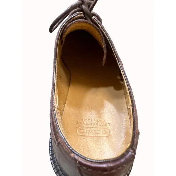 Coach J995 Malone men’s brown leather dress shoes oxfords size 7.5D SKU 4403 - Picture 10 of 15